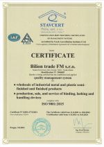 Certificate ISO 9001 english