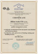 Certificate ISO 9001 to 2027